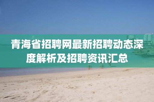 青海省招聘网最新招聘动态深度解析及招聘资讯汇总