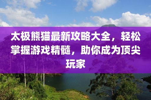 太极熊猫最新攻略大全，轻松掌握游戏精髓，助你成为顶尖玩家