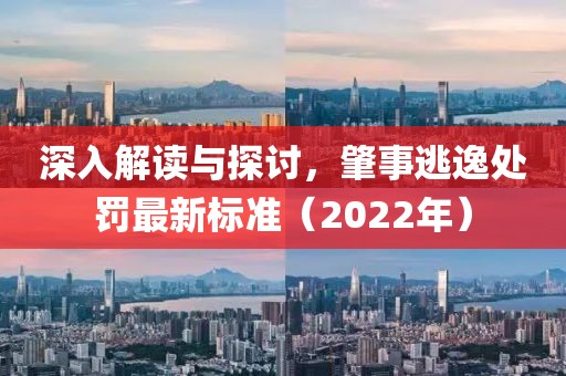 深入解读与探讨，肇事逃逸处罚最新标准（2022年）