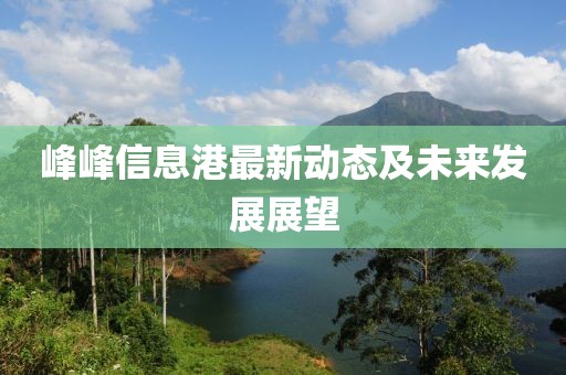 峰峰信息港最新动态及未来发展展望