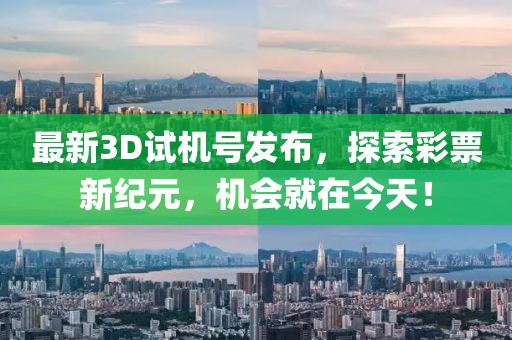 最新3D试机号发布，探索彩票新纪元，机会就在今天！