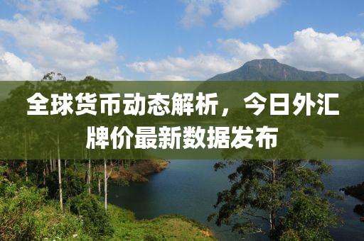 全球货币动态解析，今日外汇牌价最新数据发布