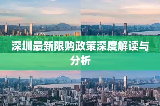 深圳最新限购政策深度解读与分析